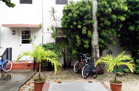  parc à vélo devant l'appartement